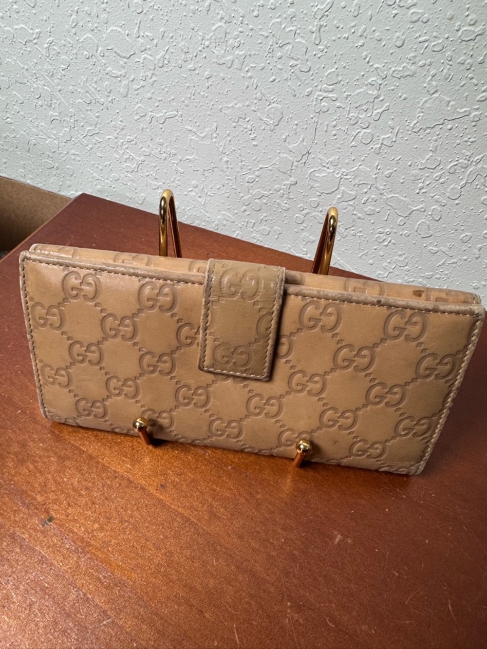 Auth GUCCI Guccissima W
Hook Bi-Fold Long Wallet Brown and Metallic Leather - Picture 4 of 11